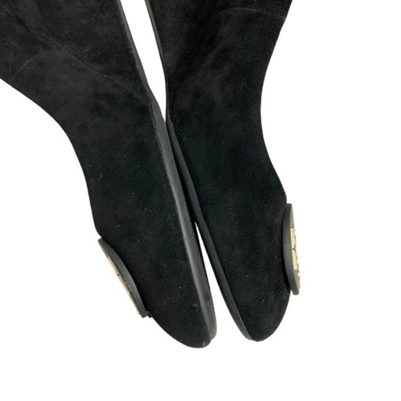 Tory Burch suede leather Claire closed toe wedge heel shoes new without box - Picture 6 of 16